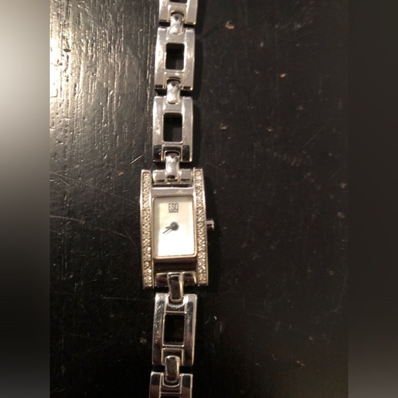 ESQ by Movado Diamond Accented Bezel Mother of Pearl Stainless Steel Dress Watch - Picture 8 of 10